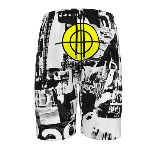 logo loaded Printed Men‘s Beach Shorts With Lining