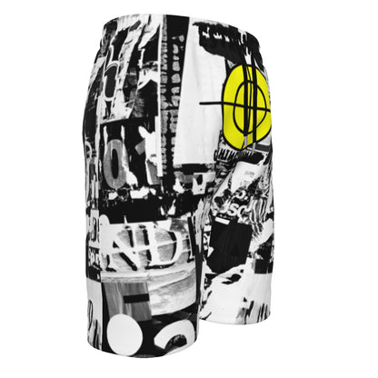 logo loaded Printed Men‘s Beach Shorts With Lining