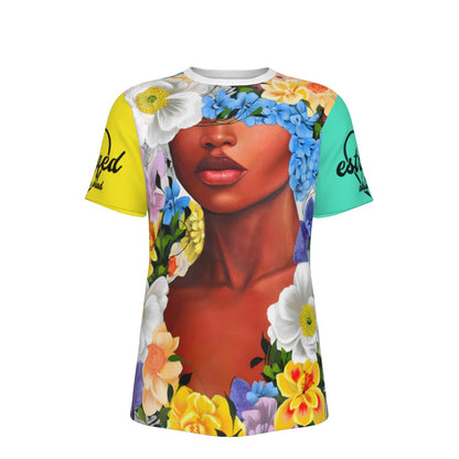 eazy breezy colorgurl printed short sleeved t- shirt