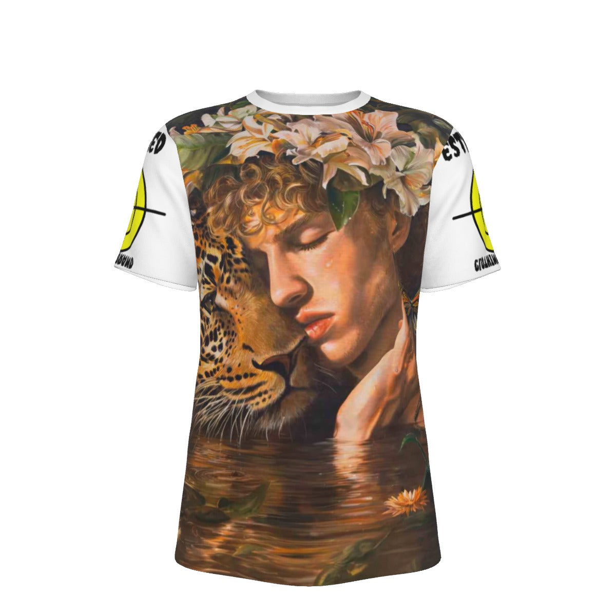 jungle fever printed short sleeved t- shirt